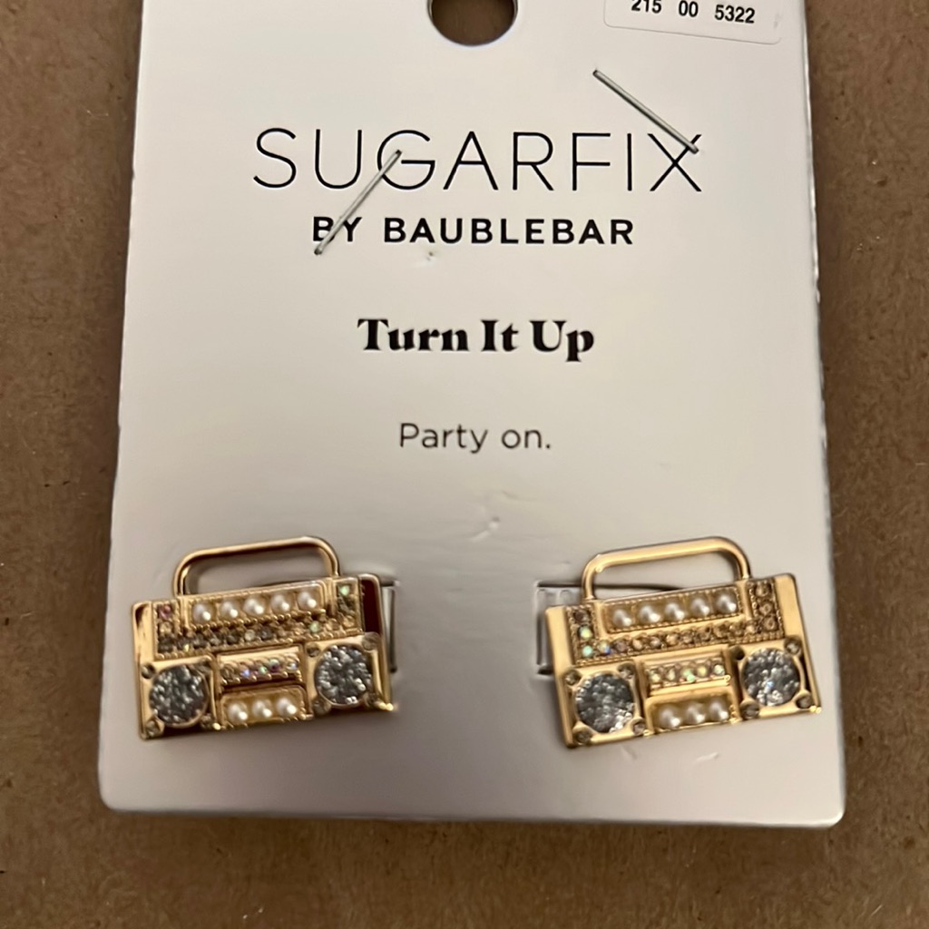 Nwt Sugarfix By Baublebar Turn It Up Boombox Earrings 5$